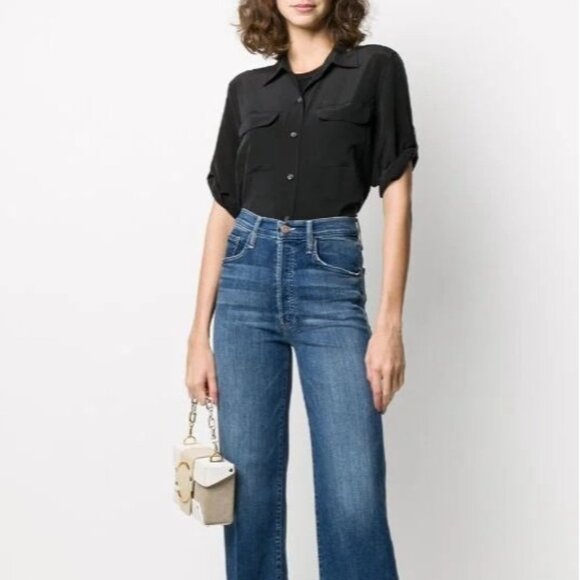 Equipment Slim Signature Short Sleeve Silk Blouse | Extra Small - Picture 1 of 8